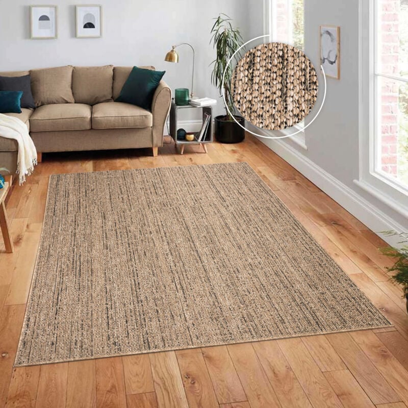 foto del prodotto paco home alfombra cocina exterior terraza jardin lavar en la lavadora motivo boho chic 80x150 cm, beige