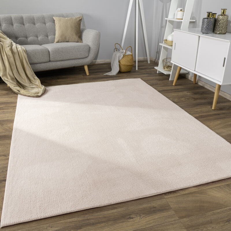 foto del prodotto paco home alfombra salon de habitacion pelo corto motivo boho chic motivo nordica 60x100 cm, beige