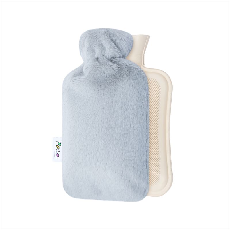 foto del prodotto paco home botella de agua caliente funda fleece grande 2 l para cama ni os adultos suave antracite 3, 2 litri