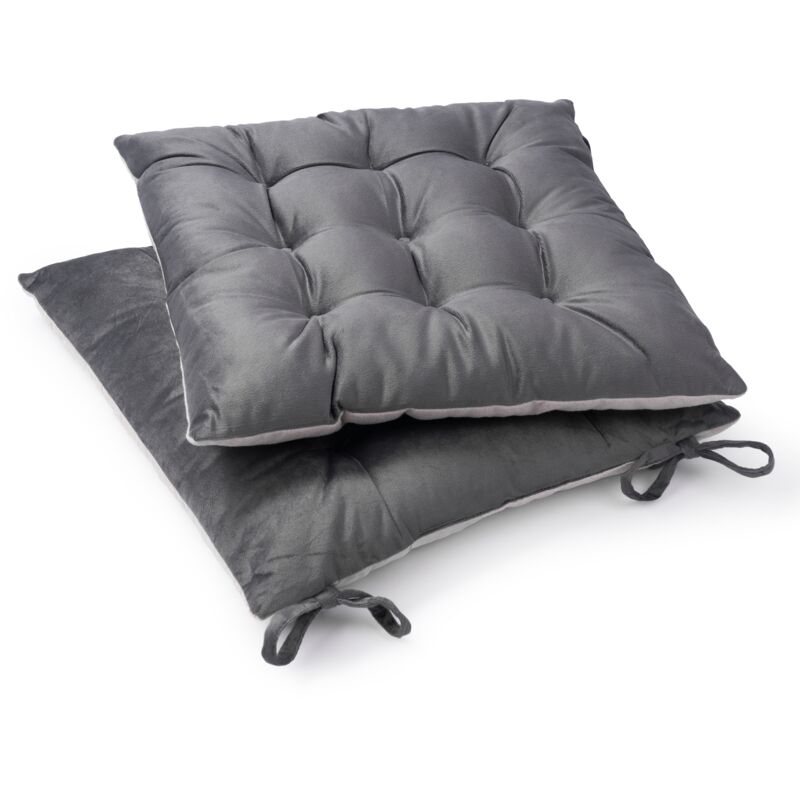foto del prodotto paco home coj n de asiento con cintas sujeci n 40x40 base silla interior antracite 3, 40x40x5cm