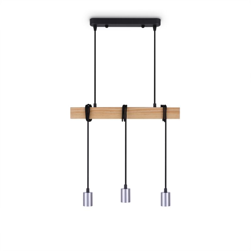 foto del prodotto paco home l mpara de suspensi n colgante sal n comedor cocina vintage e27 cromo, lampada a sospensione 3xe27