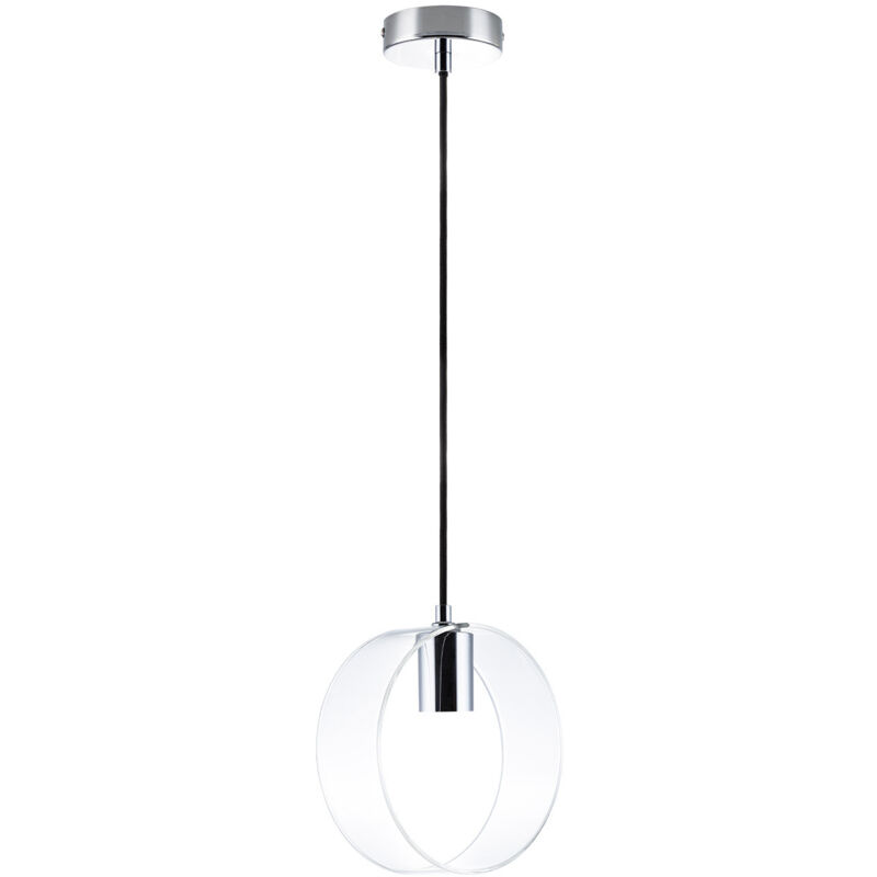 foto del prodotto paco home lampada a plafone lampada a sospensione soggiorno design vetro retro e27 senza illuminante, cromo trasparente