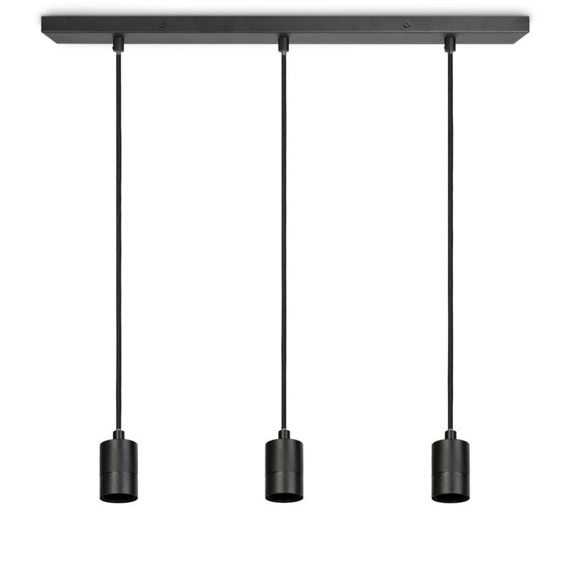 foto del prodotto paco home lampada a plafone soggiorno sala da pranzo sospensione tavolo moderna nero, lampada a sospensione 3 pezzi, 60 cm