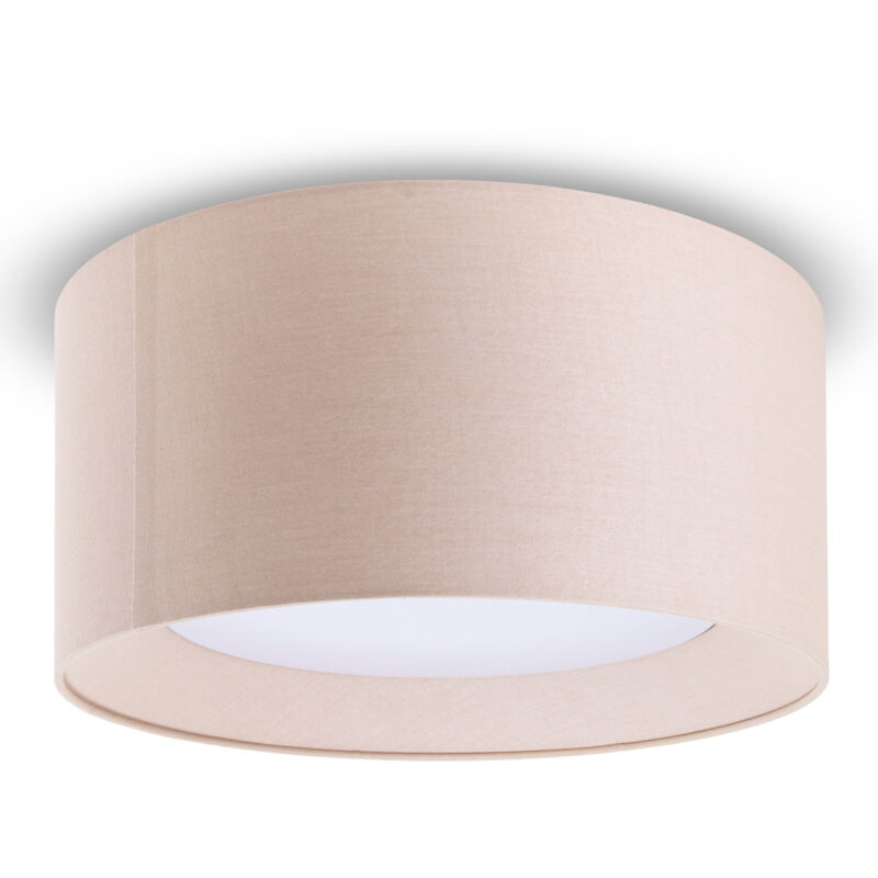 foto del prodotto paco home lampada a plafone tavolo da pranzo soggiorno moderno ufficio paralume rotondo tessuto e27 beige, 45cm