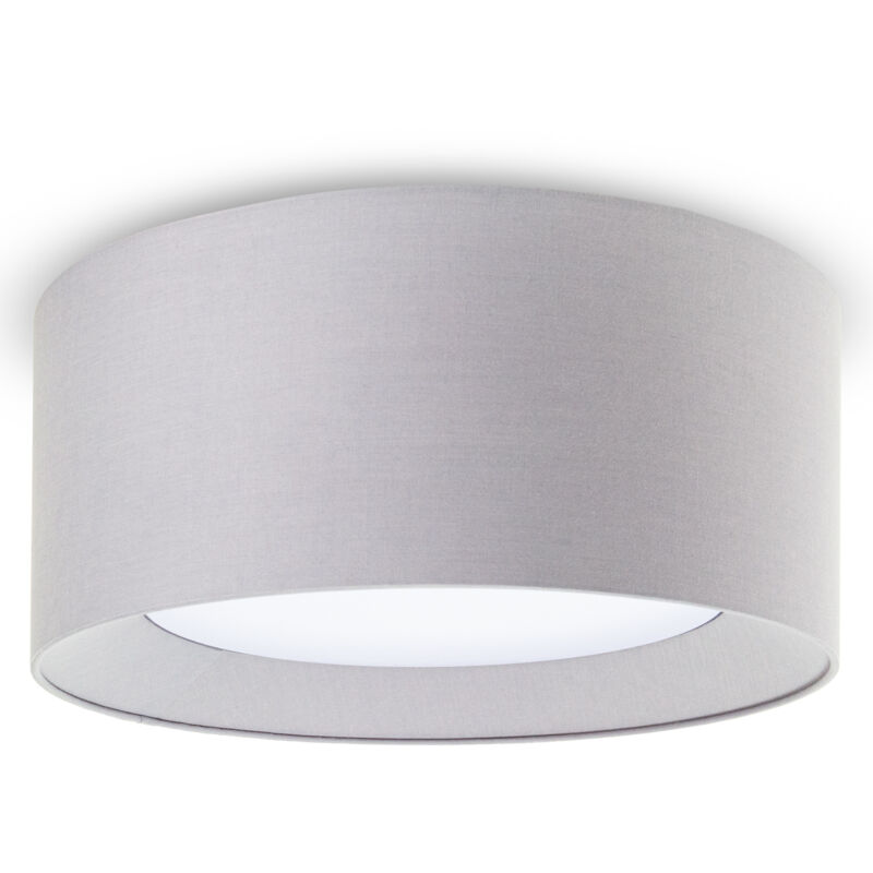 foto del prodotto paco home lampada a plafone tavolo da pranzo soggiorno moderno ufficio paralume rotondo tessuto e27 grigio, 45cm