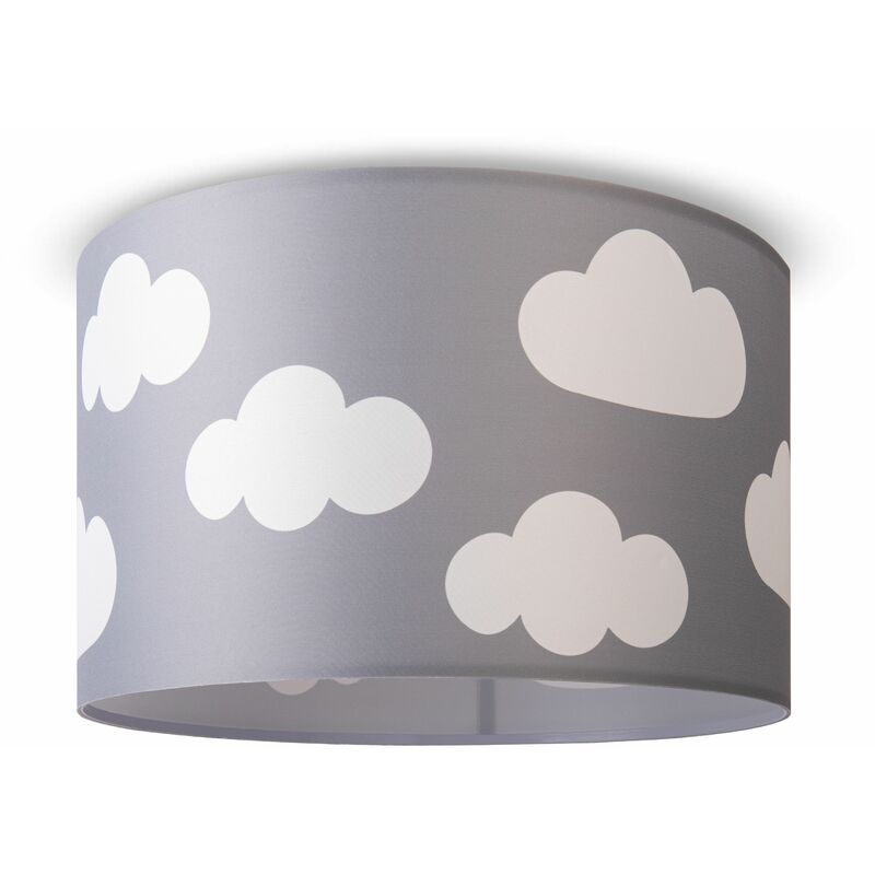 foto del prodotto paco home lampada a soffitto cameretta dei bambini sospensione paralume tessuto rotonda stelle plafoniera bianca, design 10 45,5 cm 