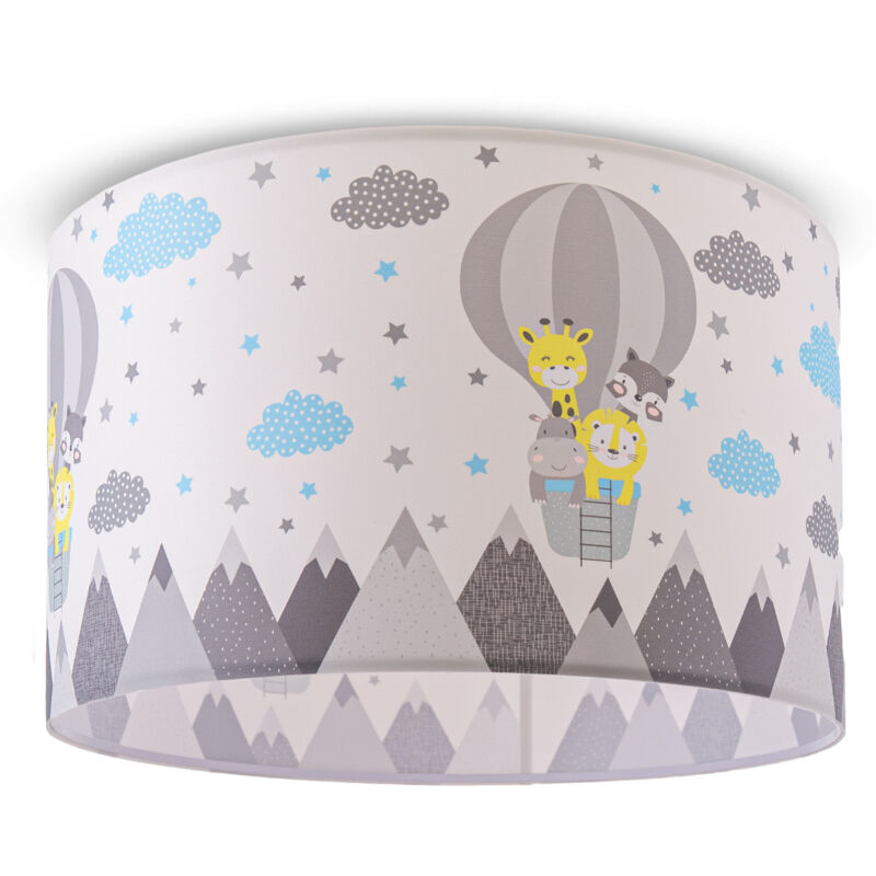 foto del prodotto paco home lampada a soffitto sospensione cameretta dei bambini vigili del fuoco strada polizia e27 design 6 45,5 cm , plafoniera bianca