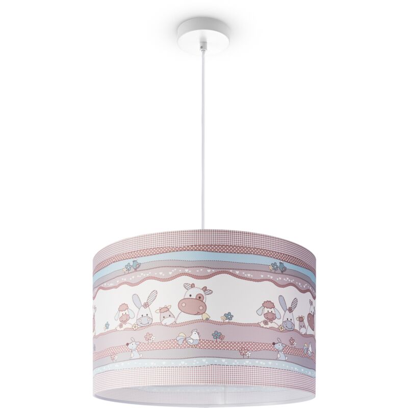 foto del prodotto paco home lampada a soffitto sospensione cameretta dei bambini vigili del fuoco strada polizia e27 luce a sospensione bianca, design 3 45,5 cm 
