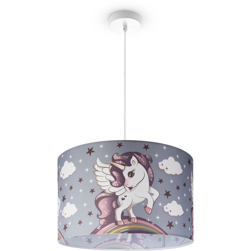 foto del prodotto paco home lampada a soffitto sospensione cameretta dei bambini vigili del fuoco strada polizia e27 luce a sospensione bianca, design 4 45,5 cm 