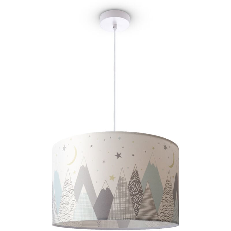 foto del prodotto paco home lampada a soffitto sospensione cameretta dei bambini vigili del fuoco strada polizia e27 luce a sospensione bianca, design 7 45,5 cm 