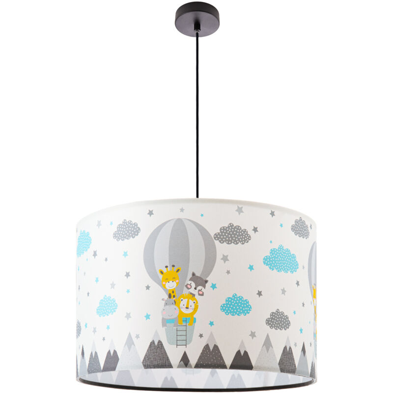 foto del prodotto paco home lampada a soffitto sospensione cameretta dei bambini vigili del fuoco strada polizia e27 luce a sospensione nero, design 6 45,5 cm 