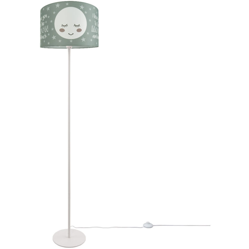 foto del prodotto paco home lampada da bambini lampada da terra lampada con motivo con luna, e27 bianco a una gamba, grigio 38 cm 