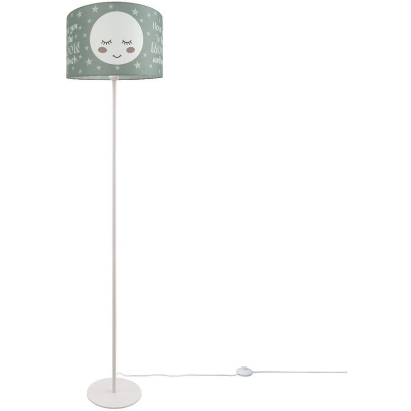 foto del prodotto paco home lampada da bambini lampada da terra lampada con motivo con luna, e27 bianco a una gamba lampadina, grigio 38 cm 