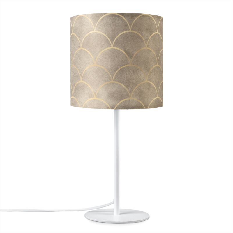 foto del prodotto paco home lampada da tavolo comodino paralume tessuto lampada da parete soggiorno vintage lampada da tavolo bianca, design 8 18 cm 