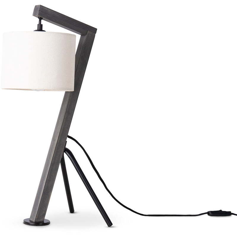 foto del prodotto paco home lampada da terra lampada da tavolo soggiorno paralume lampada da lettura braccio lampada da tavolo nero, bianco 16cm 