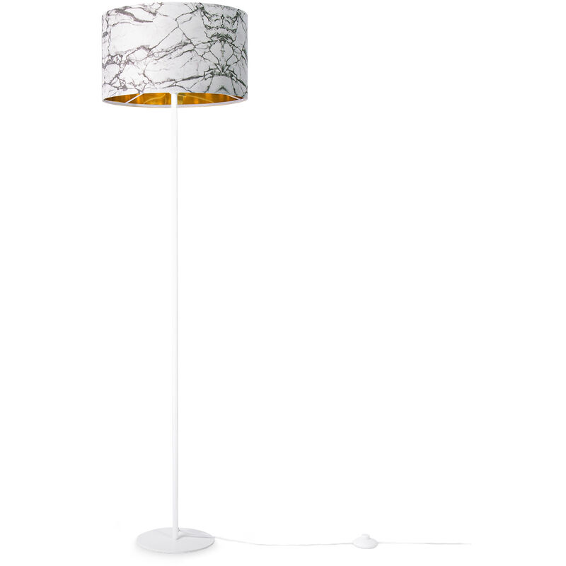 foto del prodotto paco home lampada da terra soggiorno camera da letto e27 design marmo pietra grigio bianco oro 38cm , lampada da terra bianca