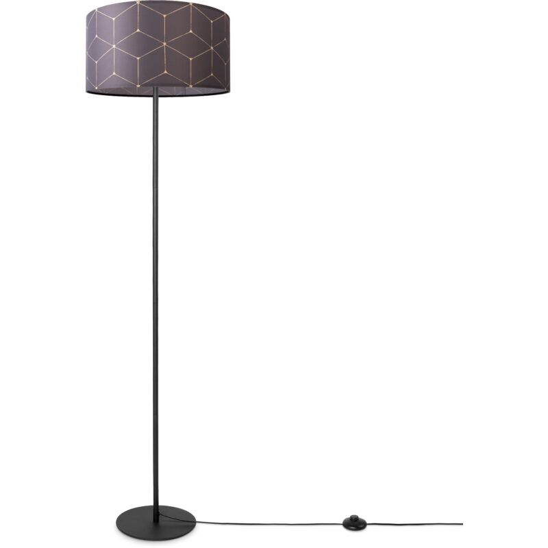 foto del prodotto paco home lampada da terra soggiorno moderna e27 da lettura treppiede r tro paralume design 1 38 cm , lampada da terra a gamba singola nero
