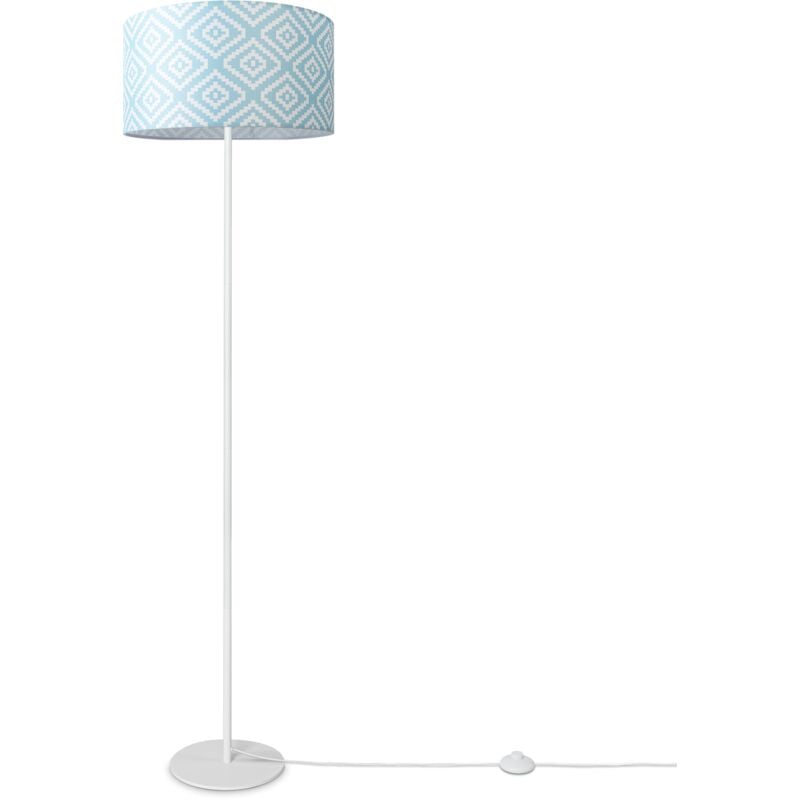 foto del prodotto paco home lampada da terra soggiorno moderna e27 da lettura treppiede r tro paralume design 6 38 cm , lampada da terra a gamba singola bianca