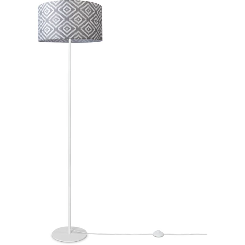 foto del prodotto paco home lampada da terra soggiorno moderna e27 da lettura treppiede r tro paralume design 7 38 cm , lampada da terra a gamba singola bianca