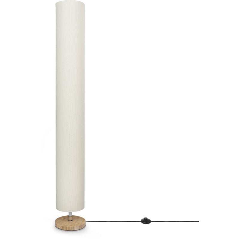 foto del prodotto paco home lampada da terra tavolo soggiorno comodino paralume legno moderno bianco 16cm , lampada da terra bamb 