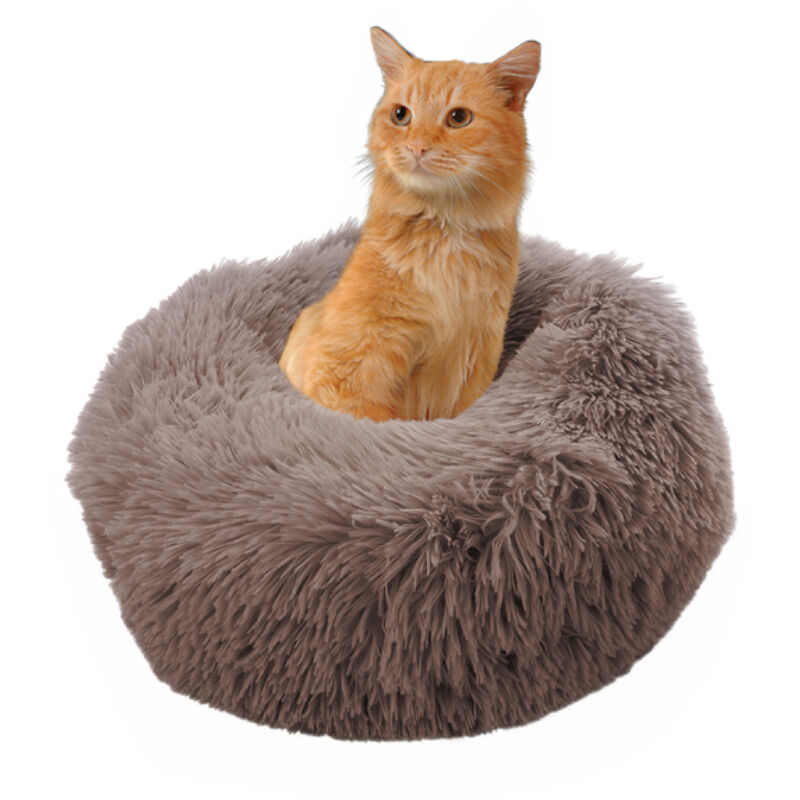 foto del prodotto paco home letto per cani per gatti soffice cuscino divano coperta cestino per cani beige, 40 cm