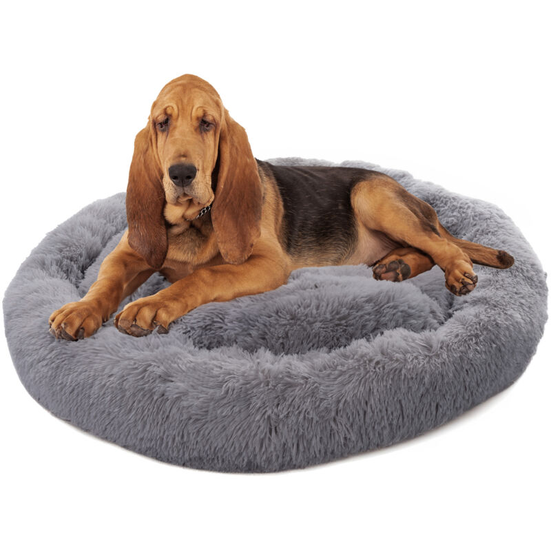 foto del prodotto paco home letto per cani per gatti soffice cuscino divano coperta cestino per cani grigio, 100 cm