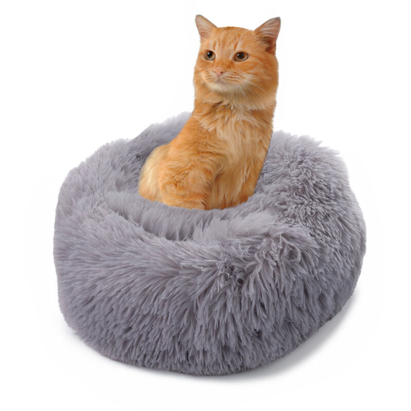 foto del prodotto paco home letto per cani per gatti soffice cuscino divano coperta cestino per cani grigio, 40 cm