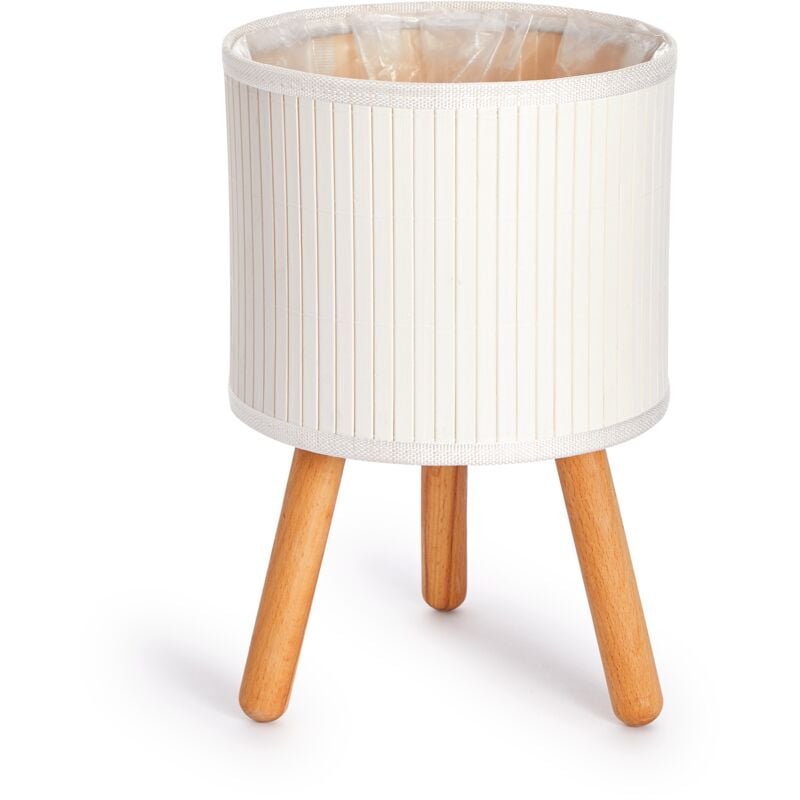 foto del prodotto paco home maceta sobretiesto grande jardinera interior tiesto juego cesto madera trenzada bianco, 2pcs set design 4