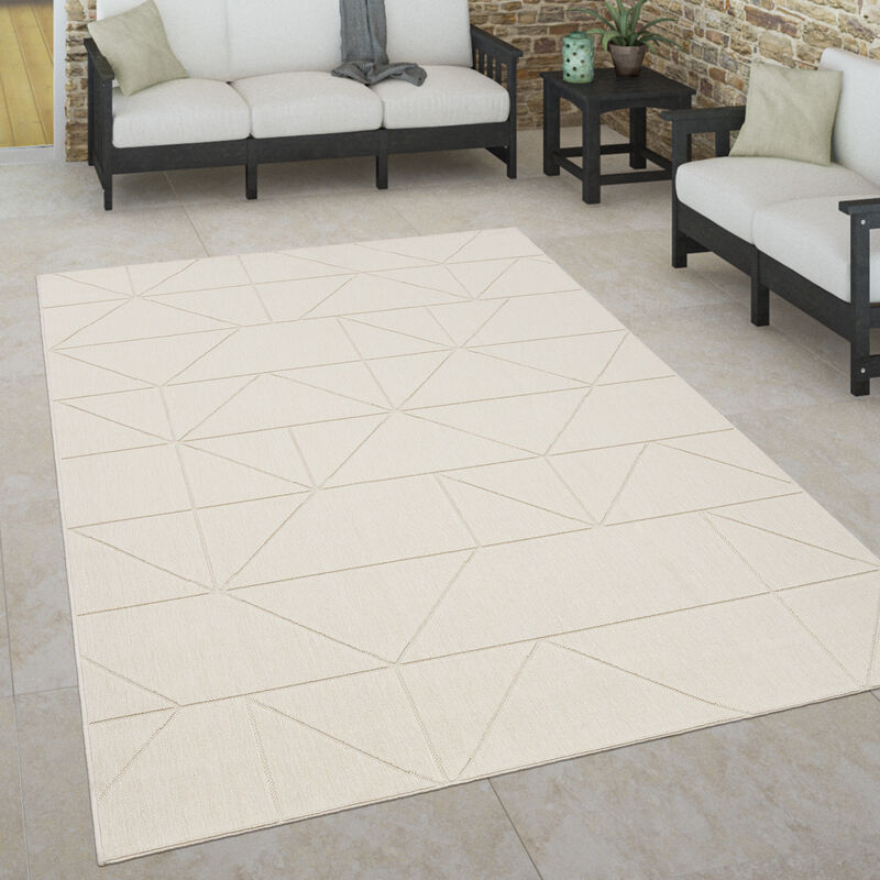 foto del prodotto paco home per interni ed esterni, per terrazza e balcone, anti intemperie, scandinavo 80x150 cm, crema