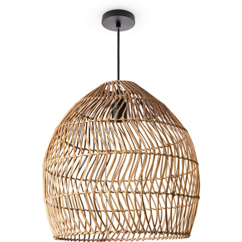 foto del prodotto paco home sospensione soggiorno boho lampade a cesto rattan natura ( 40cm), luce a sospensione - tipo 7