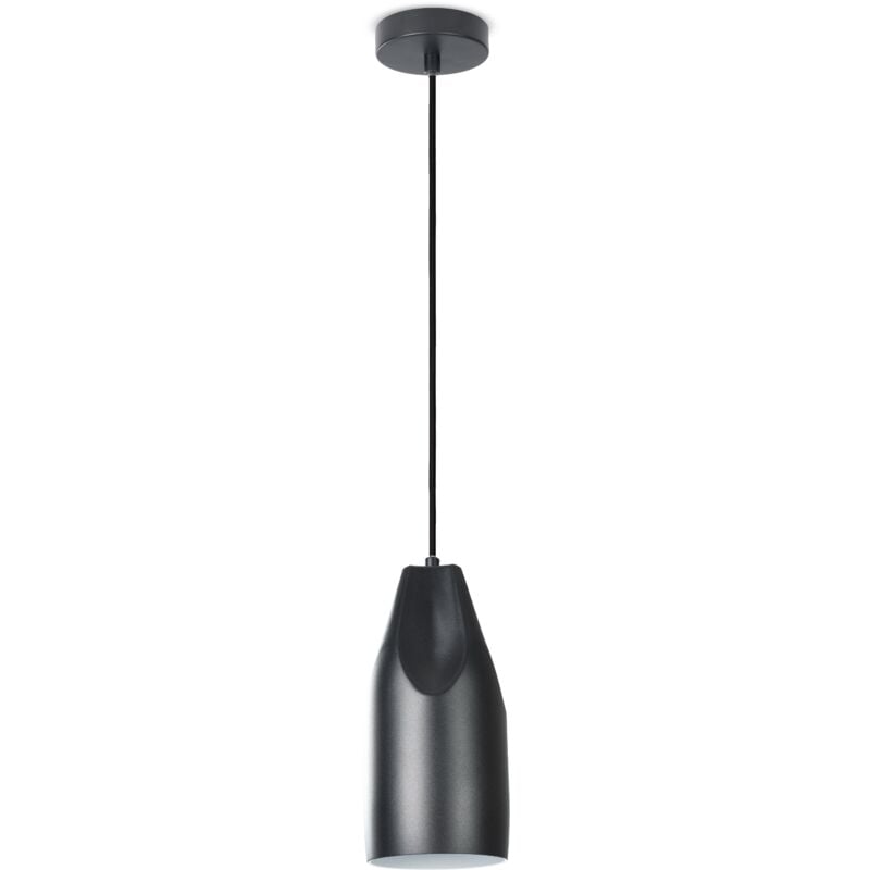 foto del prodotto paco home sospensione soggiorno tavolo cucina 1,5m cavo in tessuto industriale luce a sospensione tipo 1, nero bianco