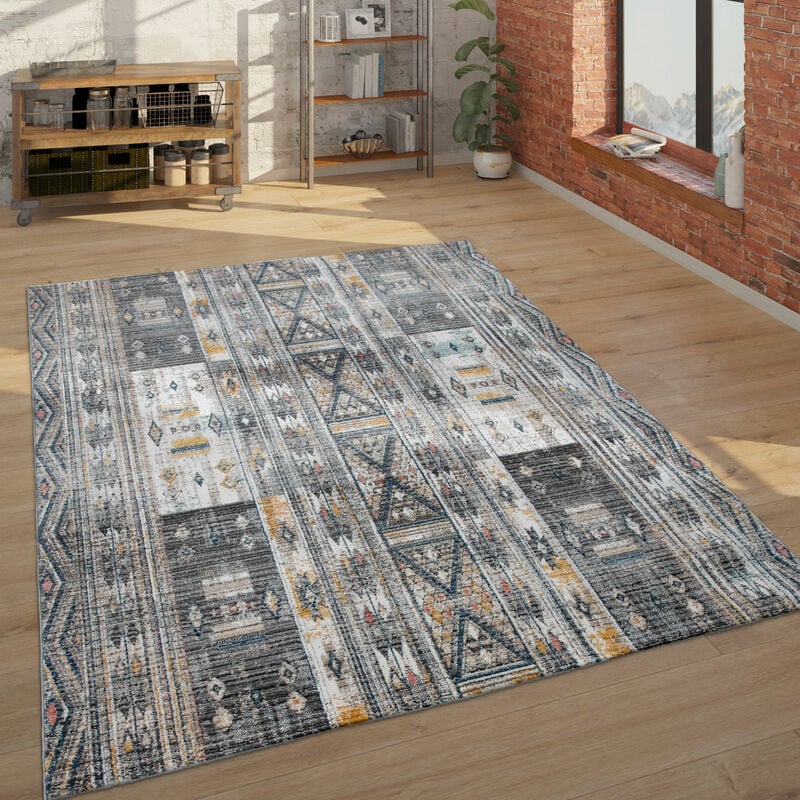 foto del prodotto paco home - tappeto a pelo corto per soggiorno dal design etnico, a effetto 3d, beige 120x170 cm