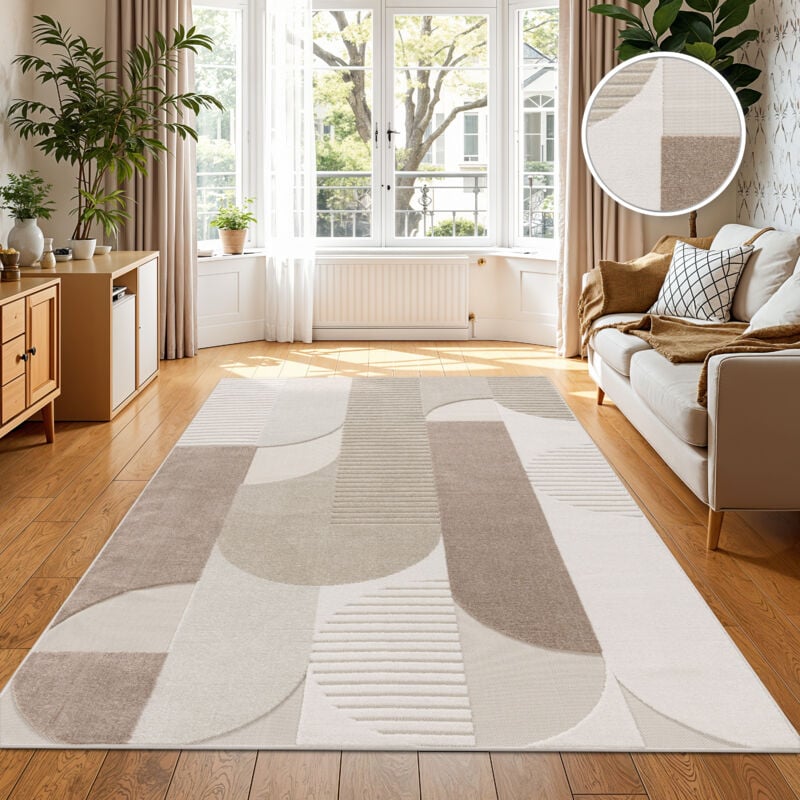 foto del prodotto paco home tappeto cucina da esterno salotto moderno balcone scandinavo boho monocolore 60x100 cm, beige 2