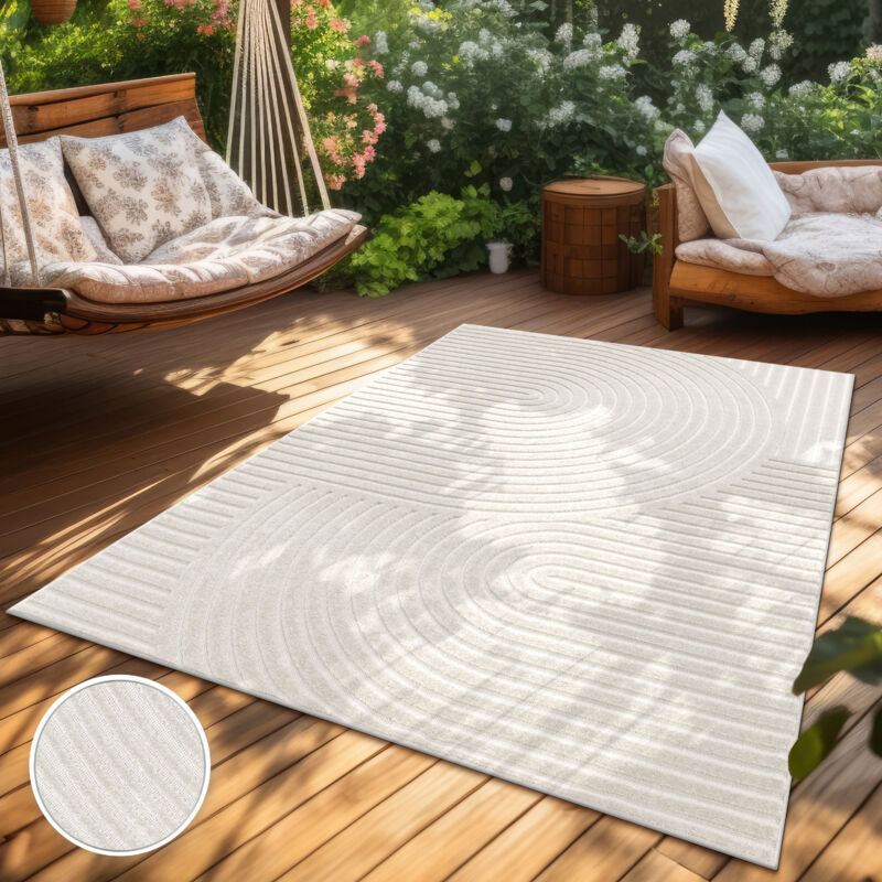foto del prodotto paco home tappeto cucina da esterno salotto moderno balcone scandinavo boho monocolore 60x100 cm, crema 6