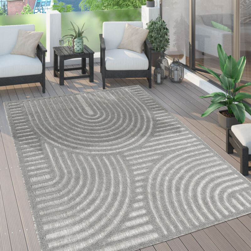 foto del prodotto paco home tappeto cucina da esterno salotto moderno balcone scandinavo etnico monocolore 60x100 cm, grigio 4