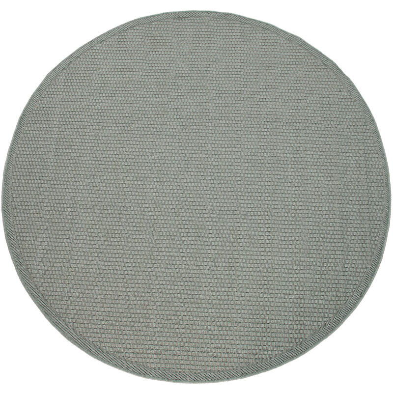 foto del prodotto paco home tappeto da esterni per terrazza e balcone, da cucina, tinta unita, verde 160 cm tondo
