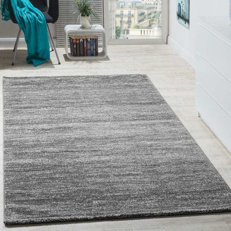 foto del prodotto paco home tappeto designer con filato lucido decorazione astratta grigio 120x170 cm