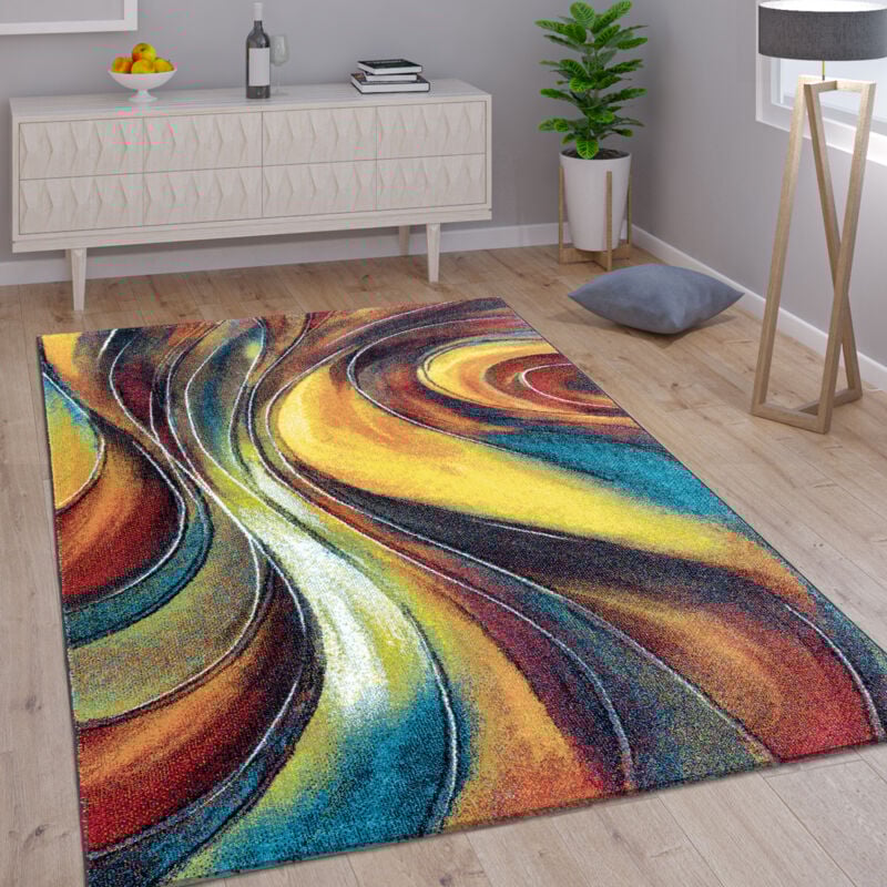 foto del prodotto paco home tappeto moderno di design tappeto con disegno colorato mix di colori 80x150 cm