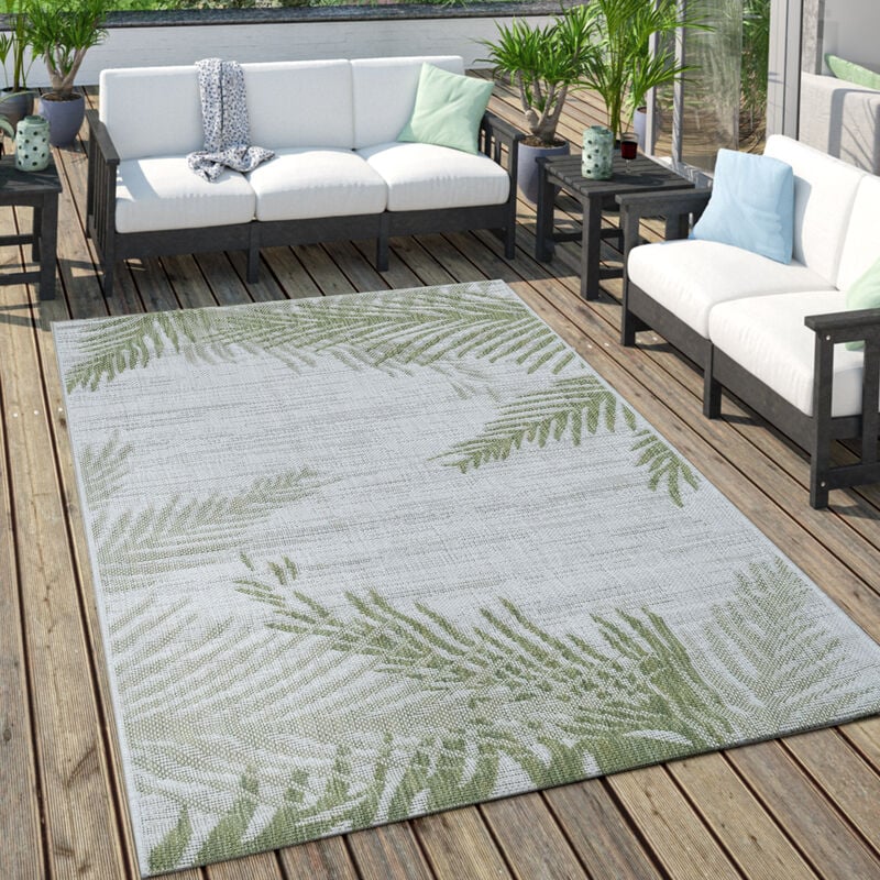 foto del prodotto paco home tappeto per esterni, per la terrazza e il balcone, con palme, in diversi colori 60x100 cm, verde 2