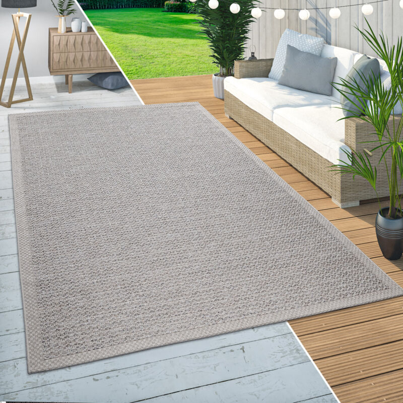 foto del prodotto paco home tappeto per esterno da balcone terrazza tappeto cucina a onde moderno beige 160x220 cm