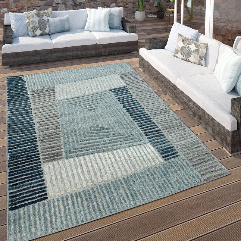 foto del prodotto paco home tappeto per esterno e per interno motivo geometrico grigio 160x230 cm