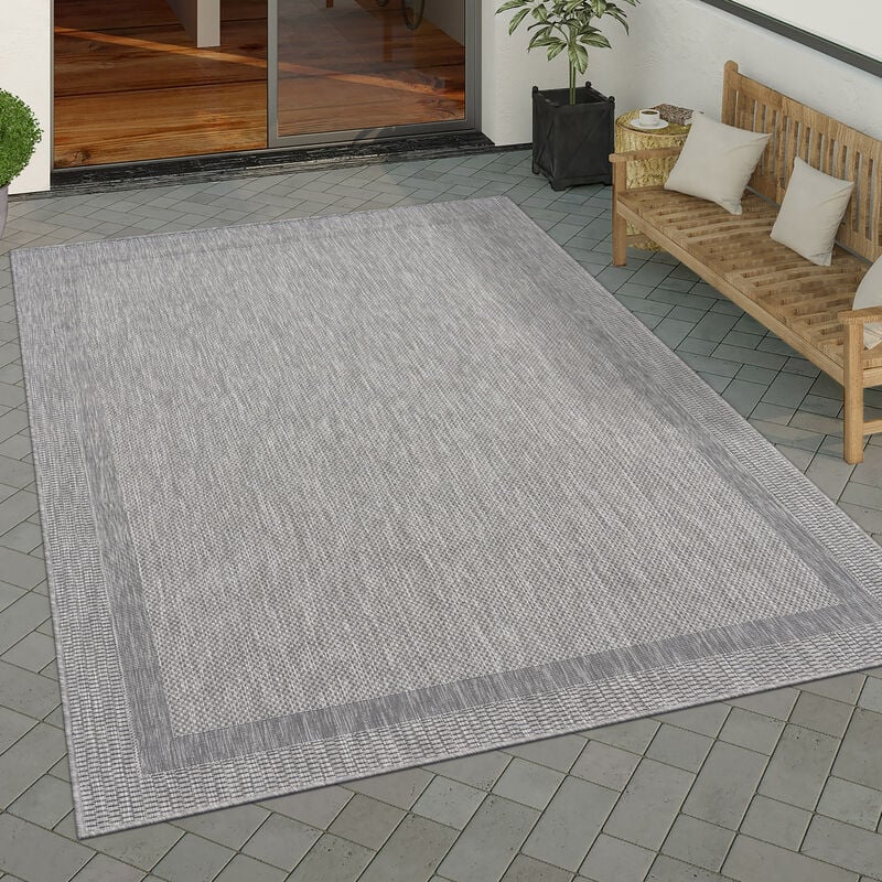 foto del prodotto paco home tappeto per esterno terrazzo balcone tappeto cucina moderno motivo geometrico motivo astratto 240x340 cm, grigio 2