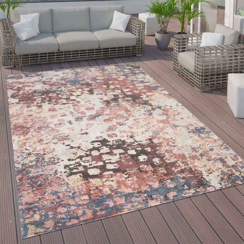 foto del prodotto paco home tappeto per esterno terrazzo tappeto cucina vintage pastello motivi astratti 120x170 cm, multicolore 6