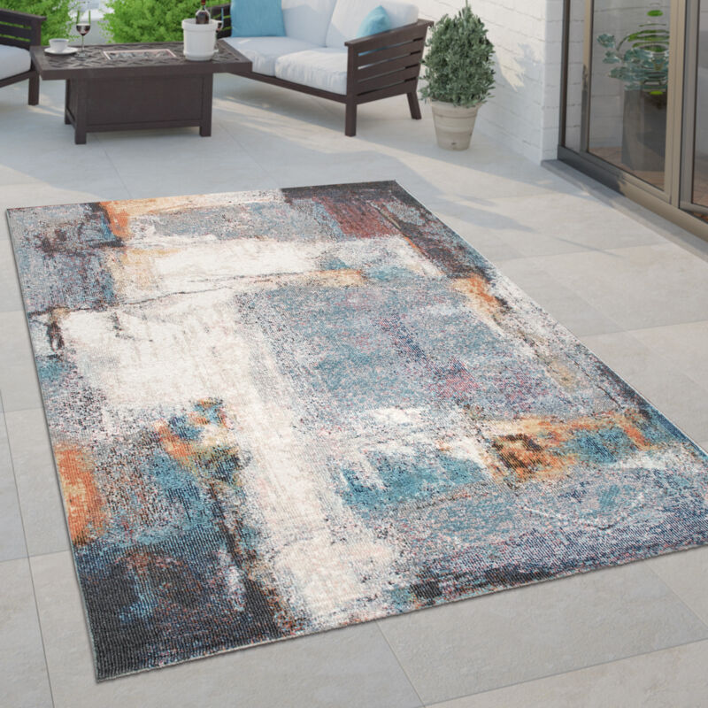 foto del prodotto paco home tappeto per esterno terrazzo tappeto cucina vintage pastello motivi astratti 60x100 cm, multicolore