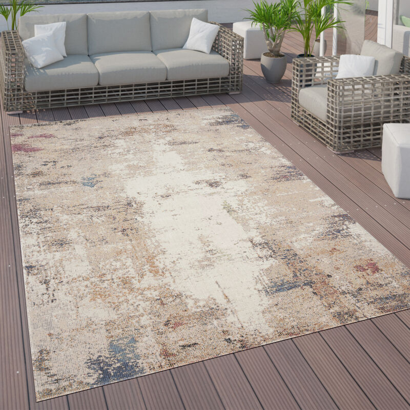 foto del prodotto paco home tappeto per esterno terrazzo tappeto cucina vintage pastello motivi astratti 60x100 cm, multicolore 5