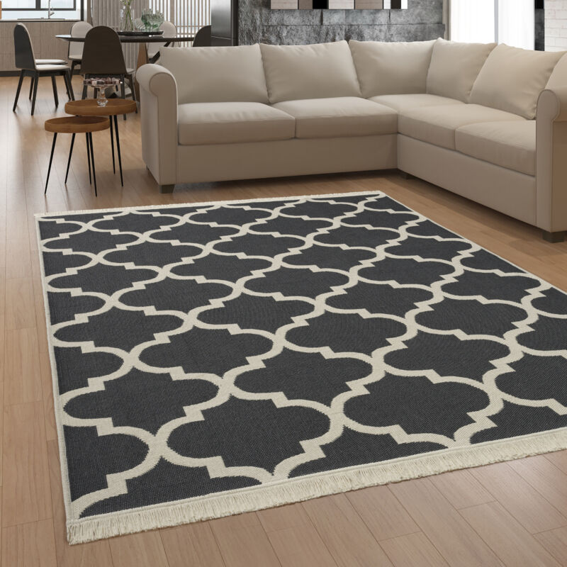 foto del prodotto paco home tappeto salotto moderno soggiorno lavabile in lavatrice motivo scandinavo boho 80x250 cm, antracite 3
