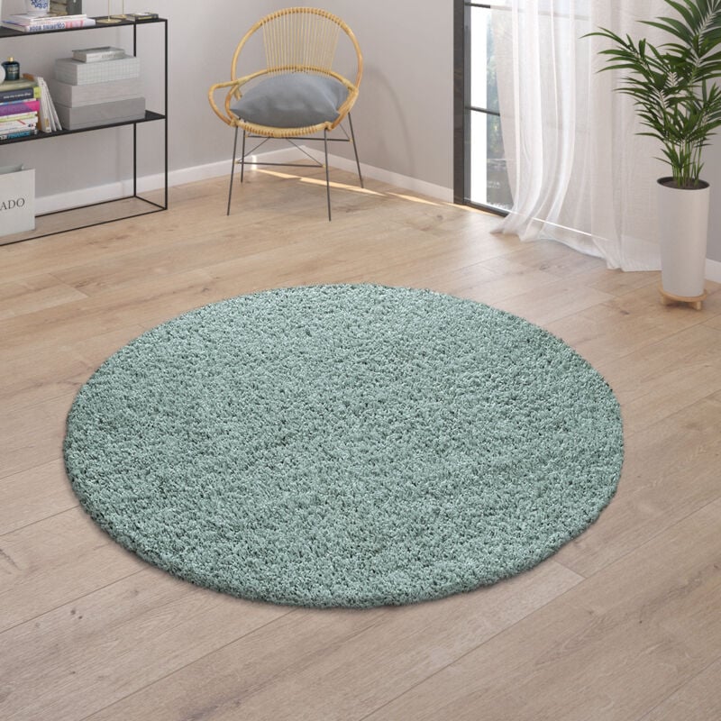 foto del prodotto paco home tappeto shaggy a pelo alto per il soggiorno in blu turchese morbidissimo e resistente 60x100 cm