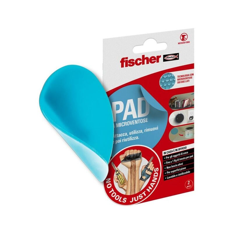 foto del prodotto pad a microventose rotondo attacca e stacca fischer
