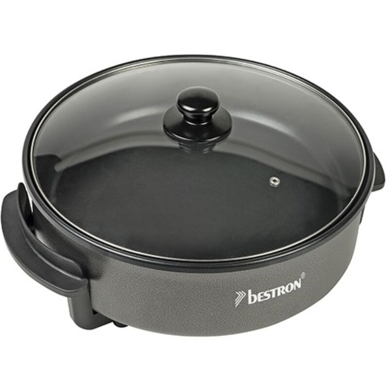 foto del prodotto padella elettrica multifunzione xl per paella pizza 40cm con termostato estraibile 1500w in nero ahp1800z bestron