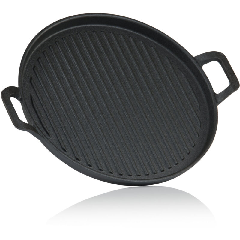 foto del prodotto padella in ghisa 30 cm preseasoned padella in ghisa per esterni, padella da griglia - bbq-toro